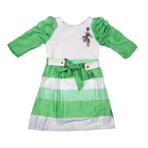 Emerald Grace Belted Dress