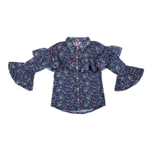 Floral Flair Bell Sleeve Top